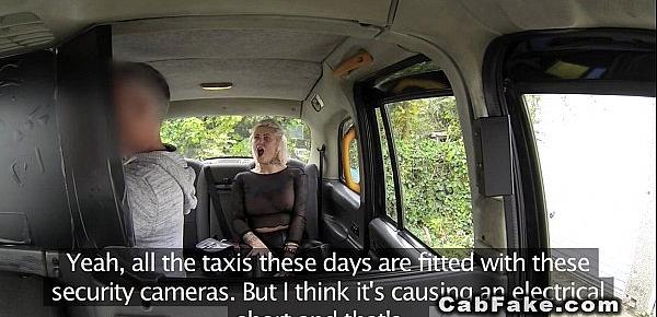  Fake taxi driver fucks blondes big booty in public